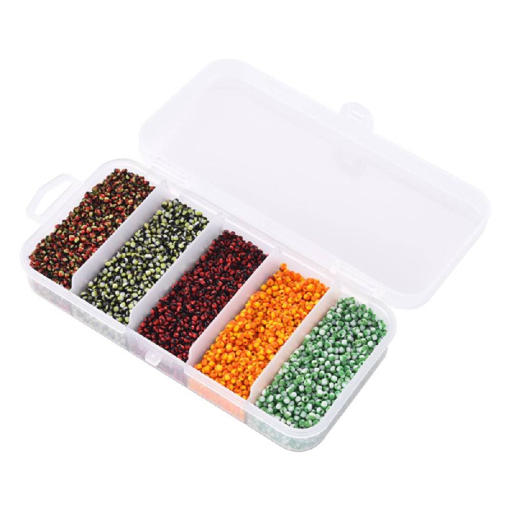 Sadingo Rocaillesperlen | 5 Farben je 16 Gramm, 1-1,5 mm Letzte 2 Tage