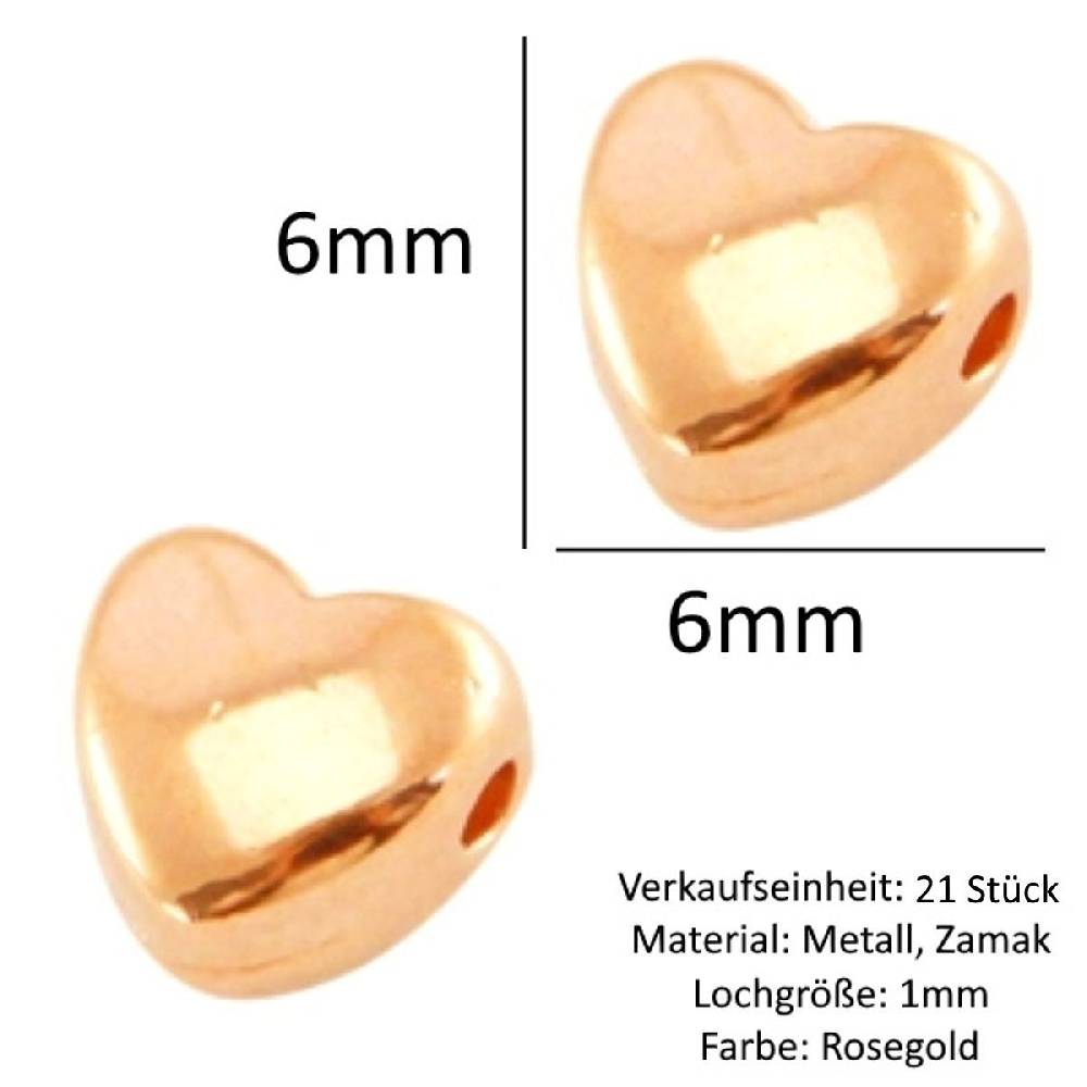 Sadingo Metallperlen | Herz-Perlen 6mm Zeitbegrenzte Promotion