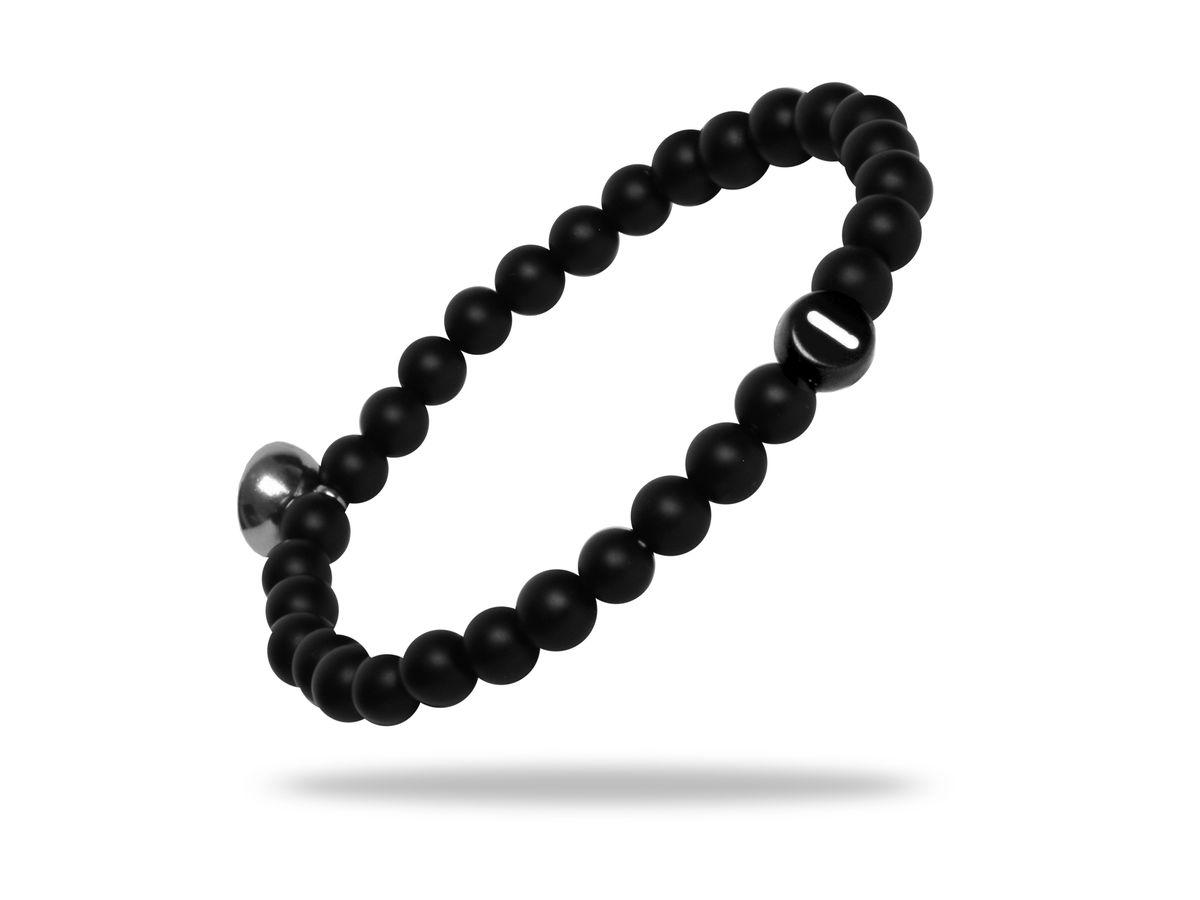 Sadingo Partnerarmband Set "ROCK" aus schwarzen Natursteinperlen Online