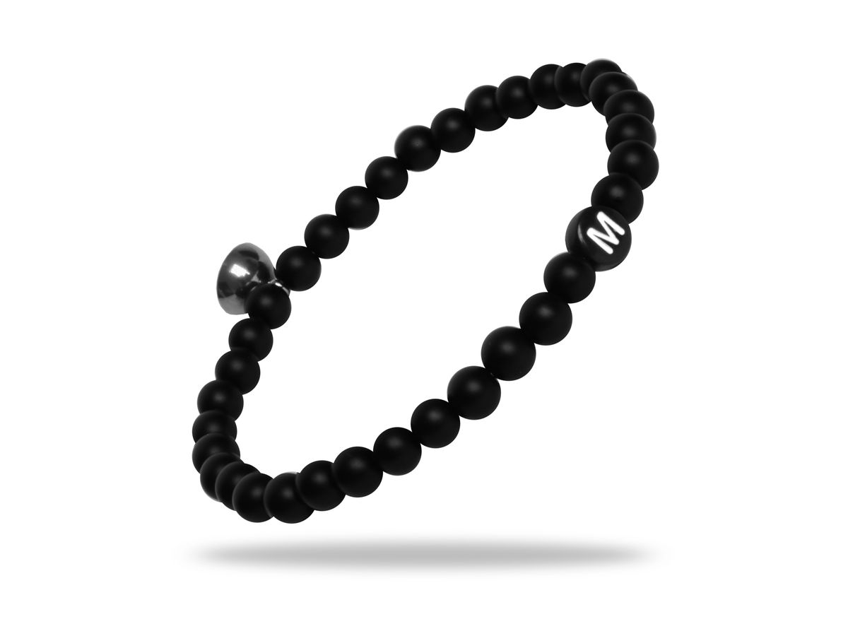 Sadingo Partnerarmband Set "ROCK" aus schwarzen Natursteinperlen Online