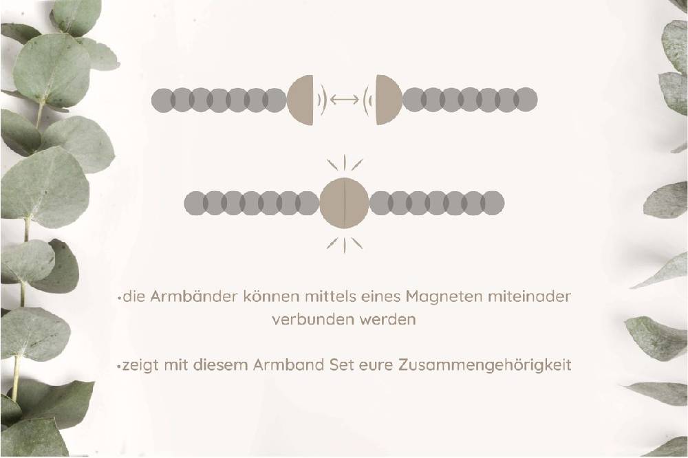 Sadingo Partnerarmband Set "ROCK" aus schwarzen Natursteinperlen Online
