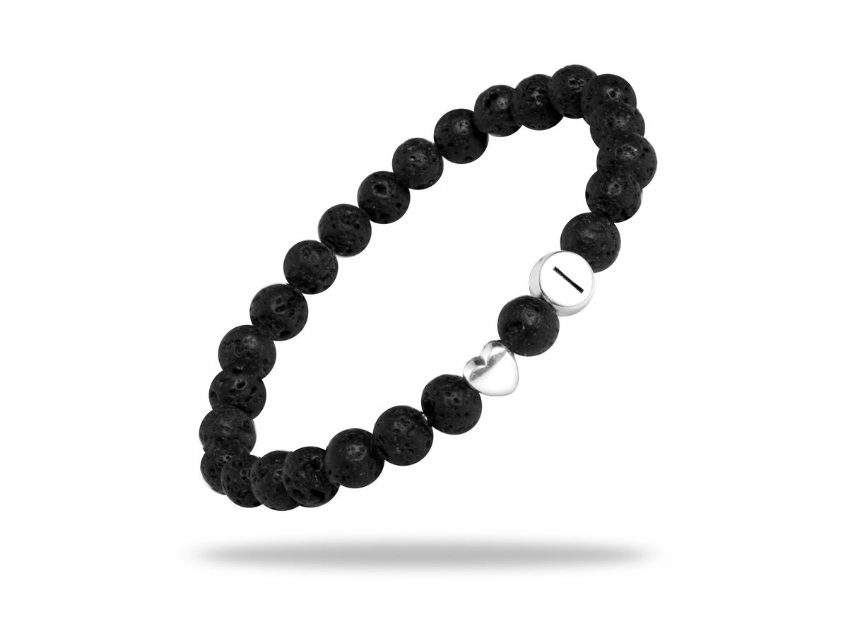 Sadingo Partnerarmband Set "VOLCANO" aus schwarzen Lavagesteinperlen Verkauf