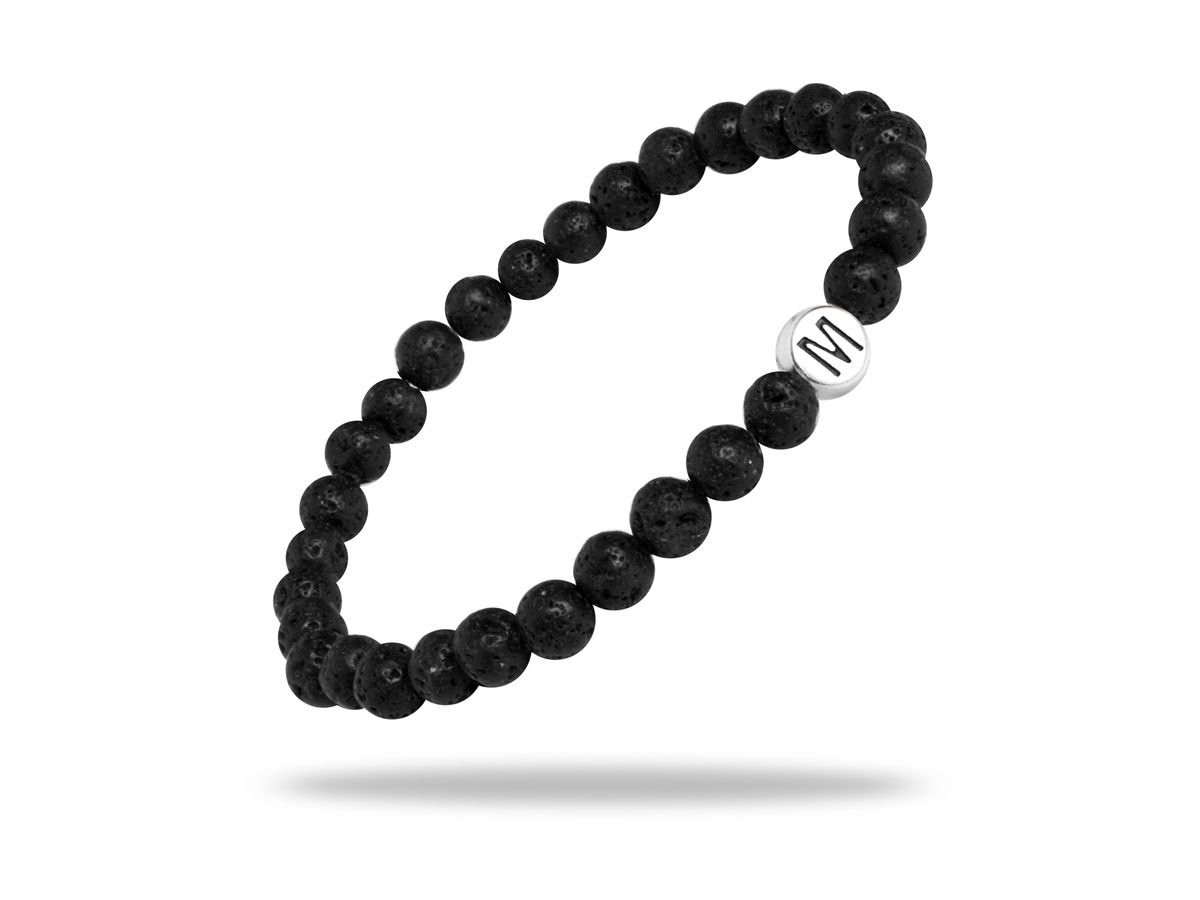 Sadingo Partnerarmband Set "VOLCANO" aus schwarzen Lavagesteinperlen Verkauf