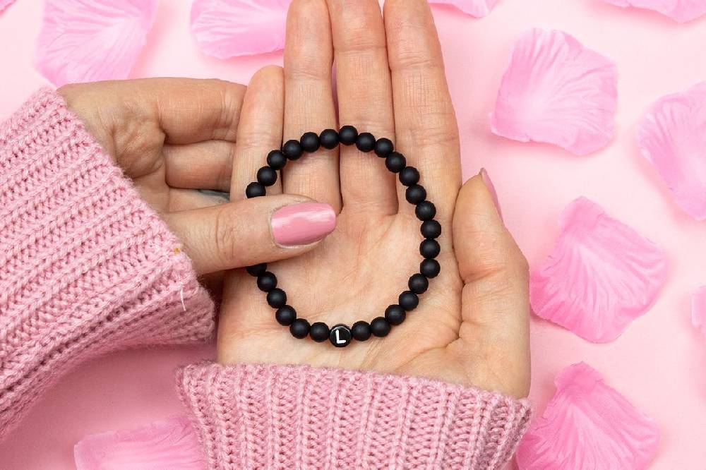 Sadingo Partnerarmband mit Buchstaben und Achat Perlen im Angebot