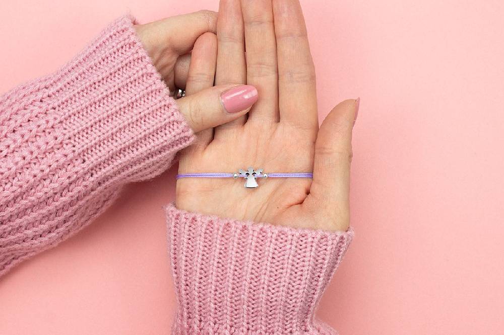 Sadingo Schutzengel Mädchen Armband lila mit Engel (größenverstellbar) Blitzverkäufe