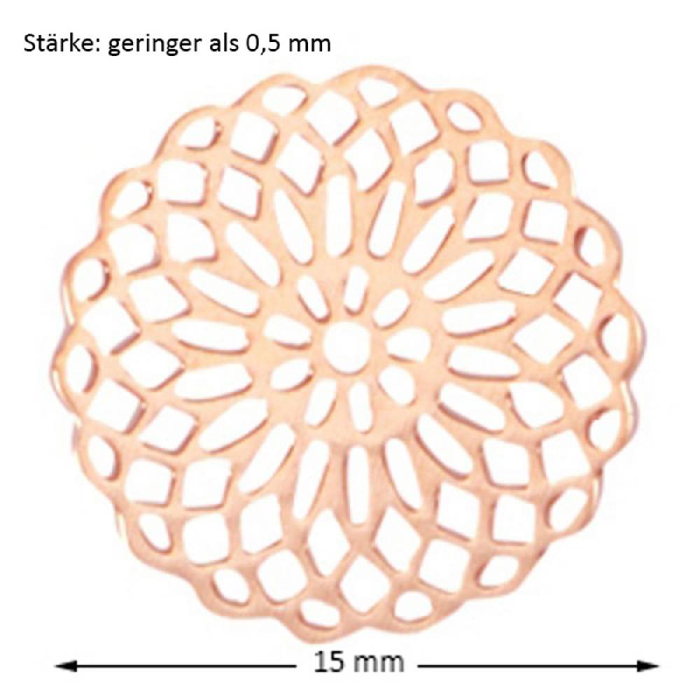 Sadingo Schmuckverbinder Mandala | 5 Stück, 15mm Limitierter Zeitrabatt