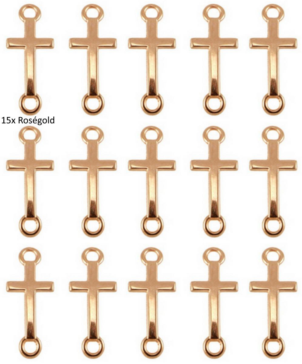 Sadingo Schmuckverbinder Kreuz | 14 x 8 mm Fabrik Onlineshop