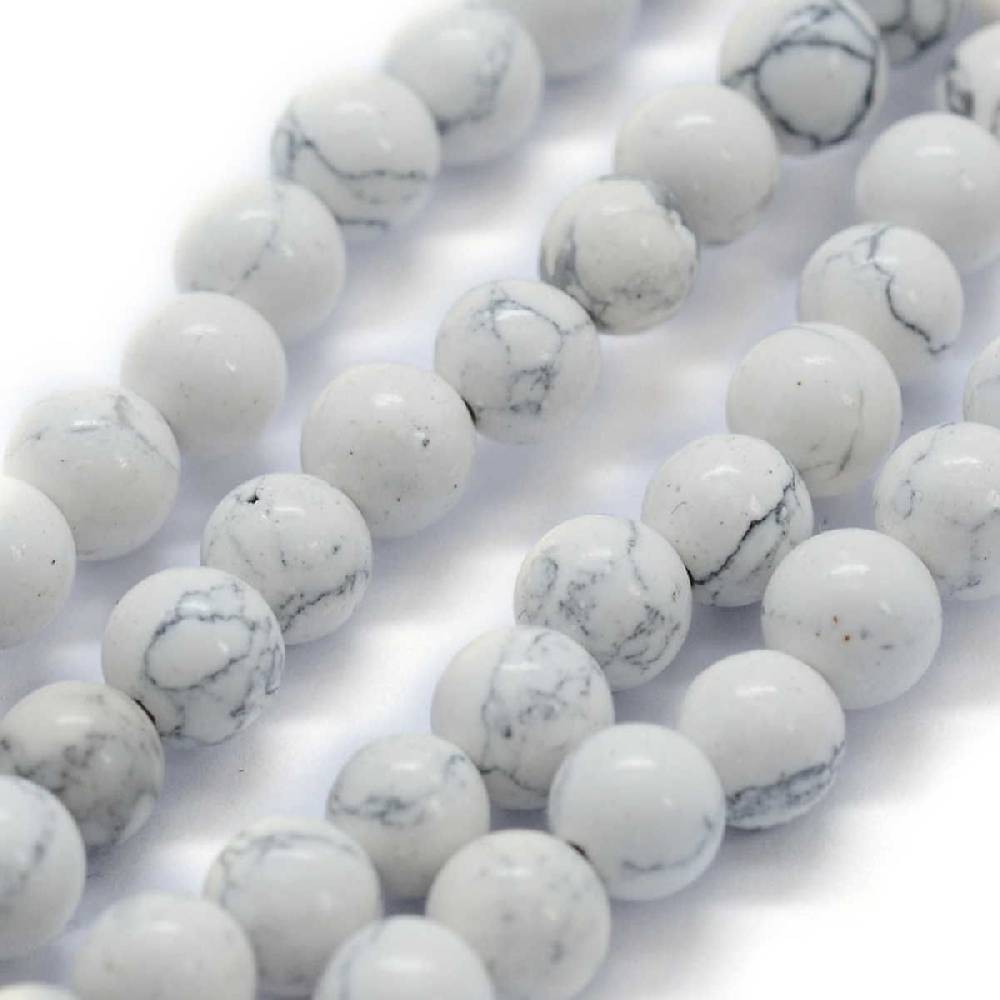 Sadingo Edelsteinperlen Natursteinperlen marmoriert - 63 Stück - Ø 6 mm Online Shopping