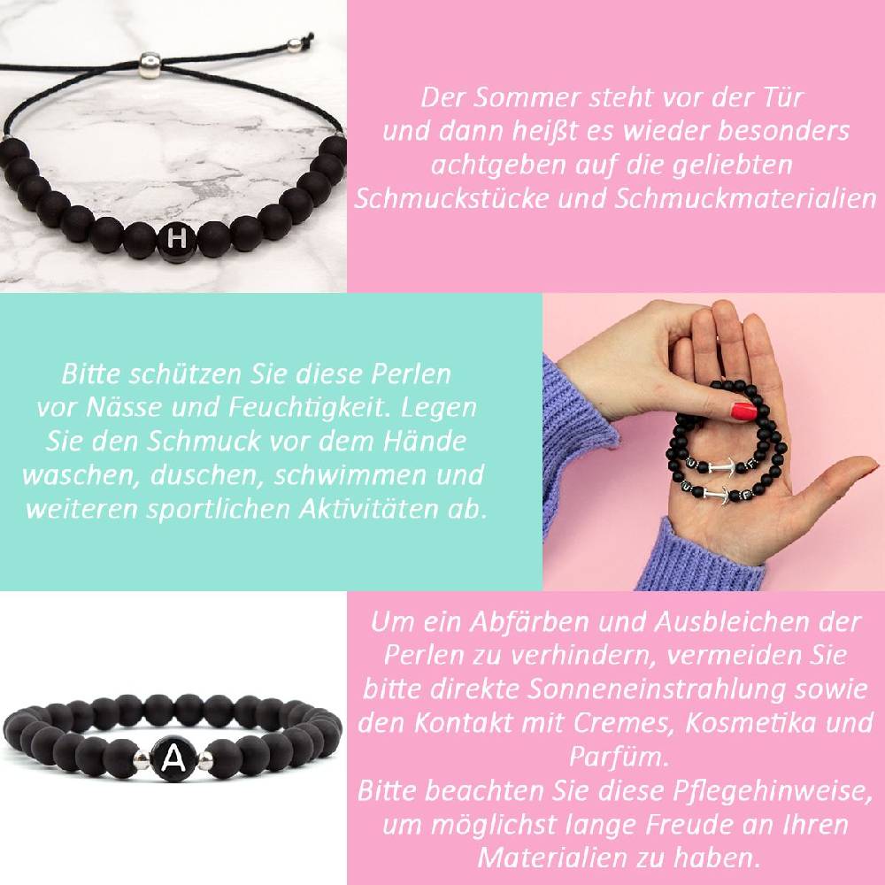 Sadingo Acrylperlen matt Schwarz 4,6,8,10 mm Weihnachtsangebot