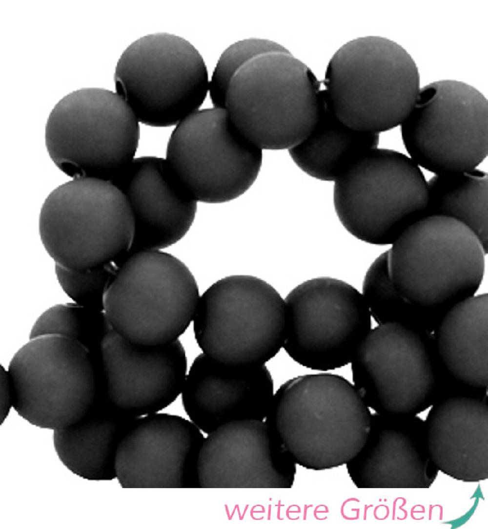 Sadingo Acrylperlen matt Schwarz 4,6,8,10 mm Weihnachtsangebot