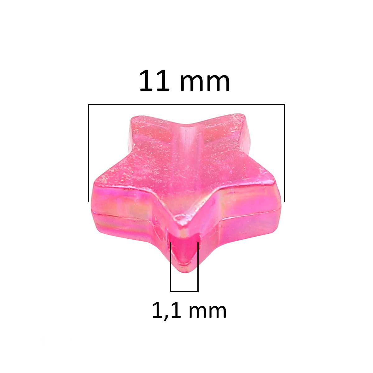 Sadingo Acrylperlen Sternperlen | 300 Stück, 11mm Kauf eins, bekomm eins gratis