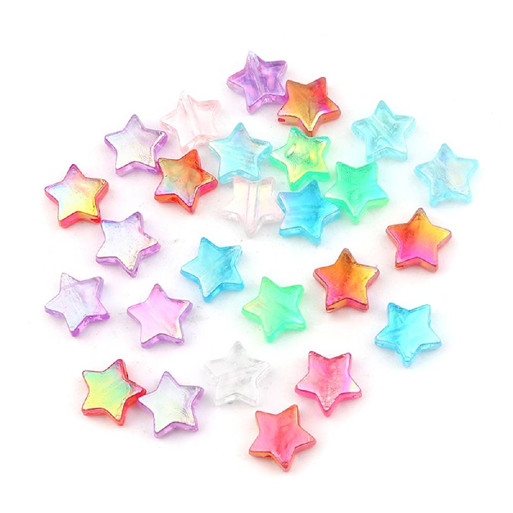 Sadingo Acrylperlen Sternperlen | 300 Stück, 11mm Kauf eins, bekomm eins gratis