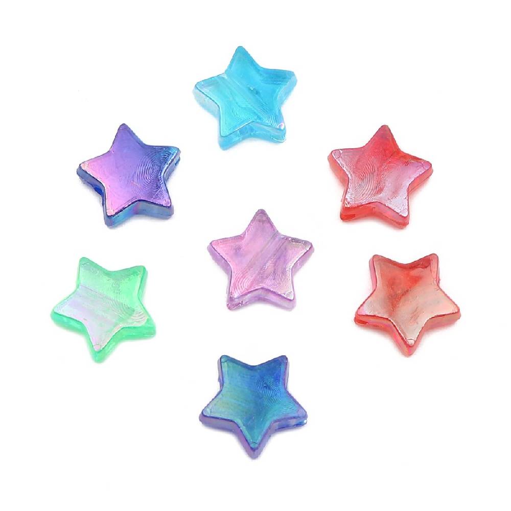 Sadingo Acrylperlen Sternperlen | 300 Stück, 11mm Kauf eins, bekomm eins gratis