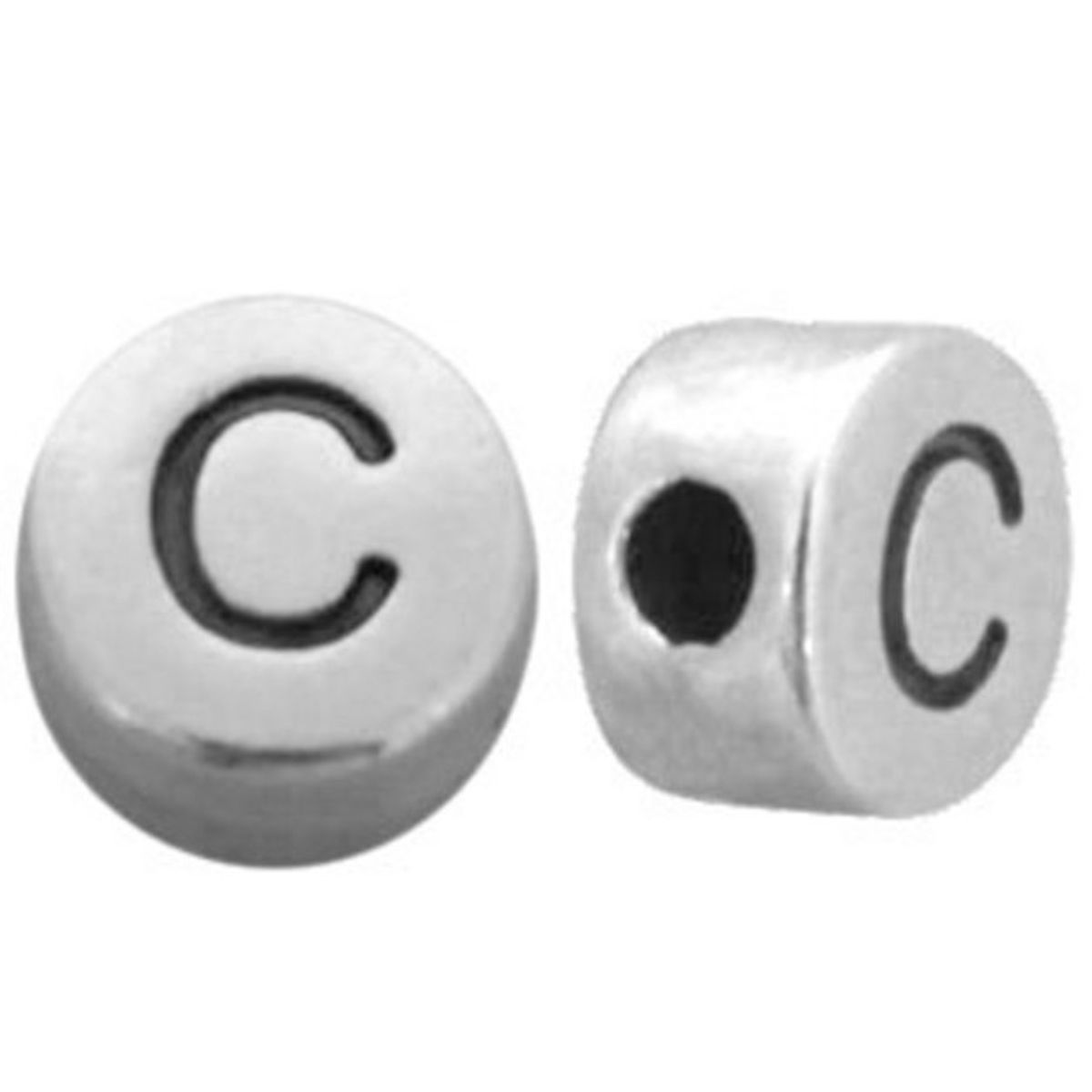 Sadingo Buchstabenperlen Set Metall silber, Bastelbedarf Riesige Ersparnisse