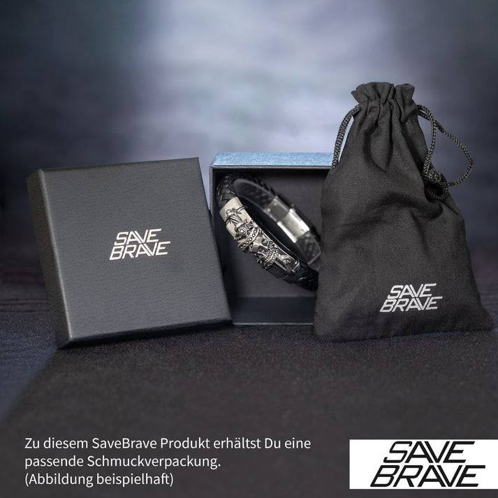 Save Brave Ankerkette Isaac mit Anhänger Kreuz Räumungsverkauf