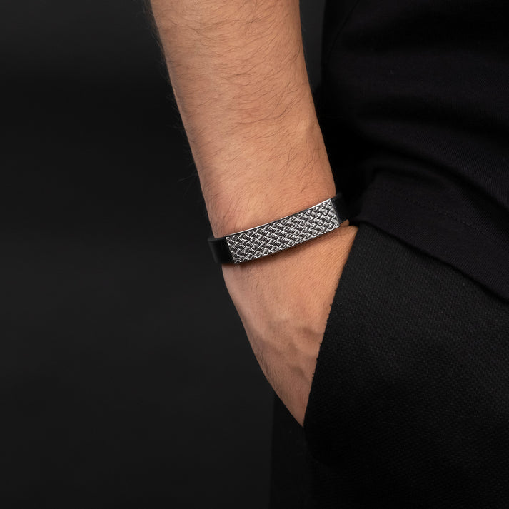 Save Brave Armband Weave mit glänzendem Webmuster Letzte 3 Tage