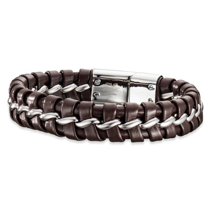 Save Brave Armband Lima aus geflochtenem Leder & Edelstahl Outlet