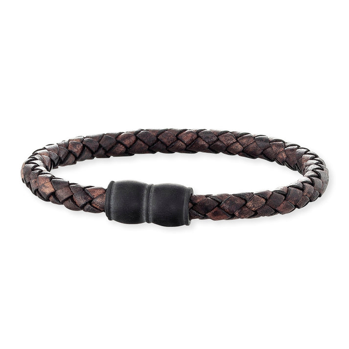 Save Brave Lederarmband Aaron mit Carbonperlen Hotsell