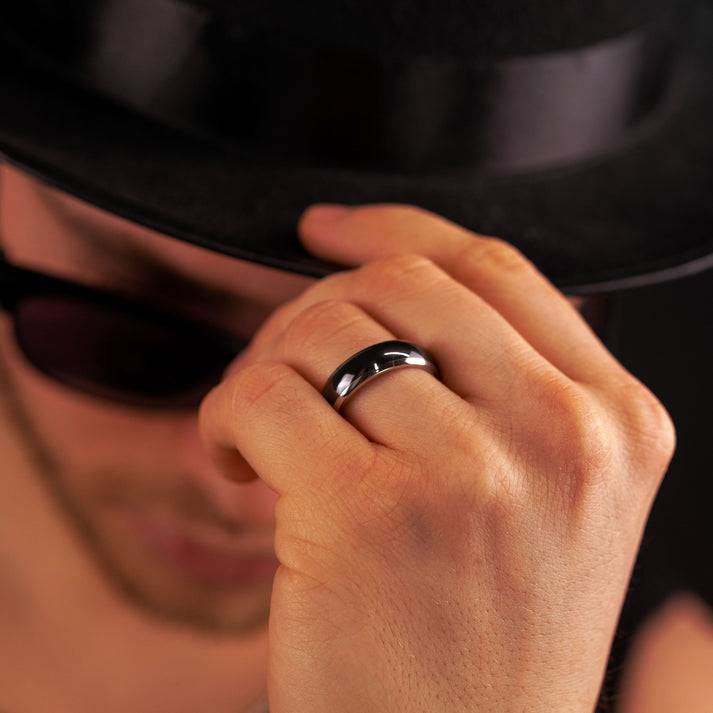 Save Brave Partnerring Romeo für Herren - Edelstahl & Keramik im Angebot