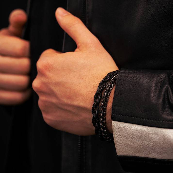 Save Brave Gliederarmband Justin aus Edelstahl Valentinstagsangebot