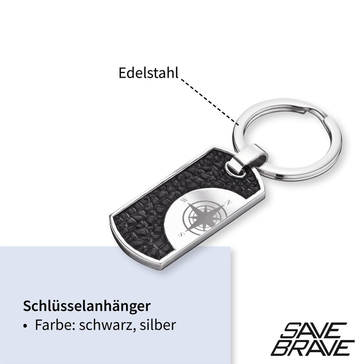 Save Brave Schlüsselanhänger aus Edelstahl Jubiläumsangebot