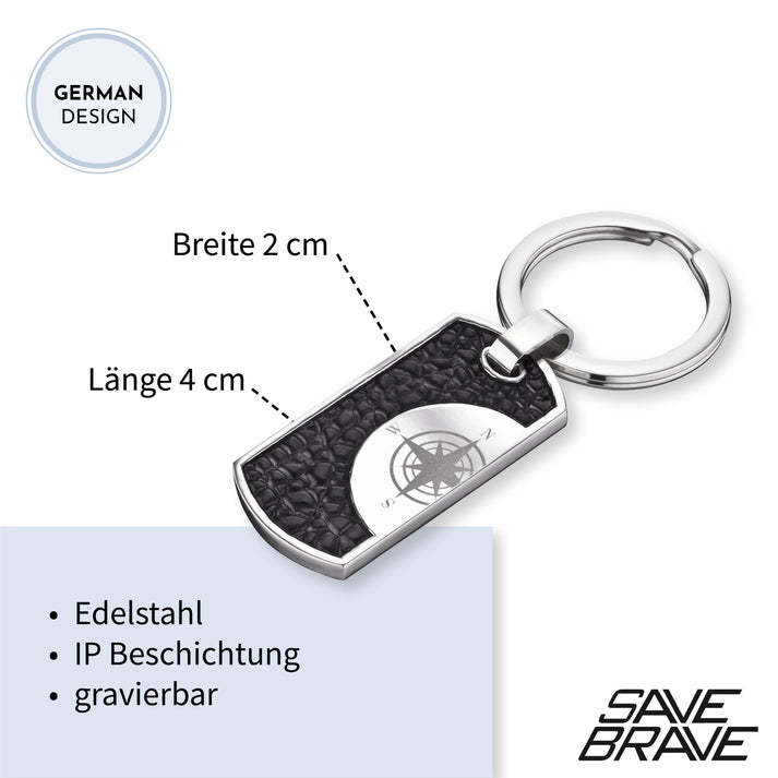 Save Brave Schlüsselanhänger aus Edelstahl Jubiläumsangebot