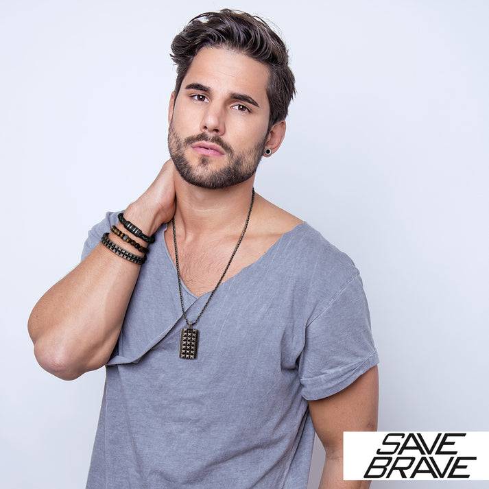 Save Brave Ohrstecker Mike aus Edelstahl - matt Bis zu 50% Rabatt