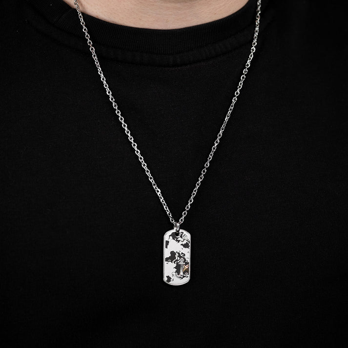 Save Brave Ankerkette mit Anhänger Worldanchor - Welt & Anker gold Sonderangebot der Fabrik