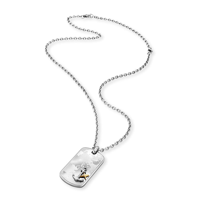 Save Brave Ankerkette mit Anhänger Worldanchor - Welt & Anker gold Sonderangebot der Fabrik