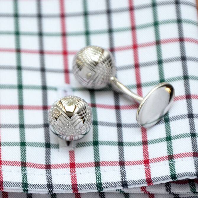 SchwesterSchwester Manschettenknöpfe Silber Boule-Kugel Sonderangebot der Fabrik