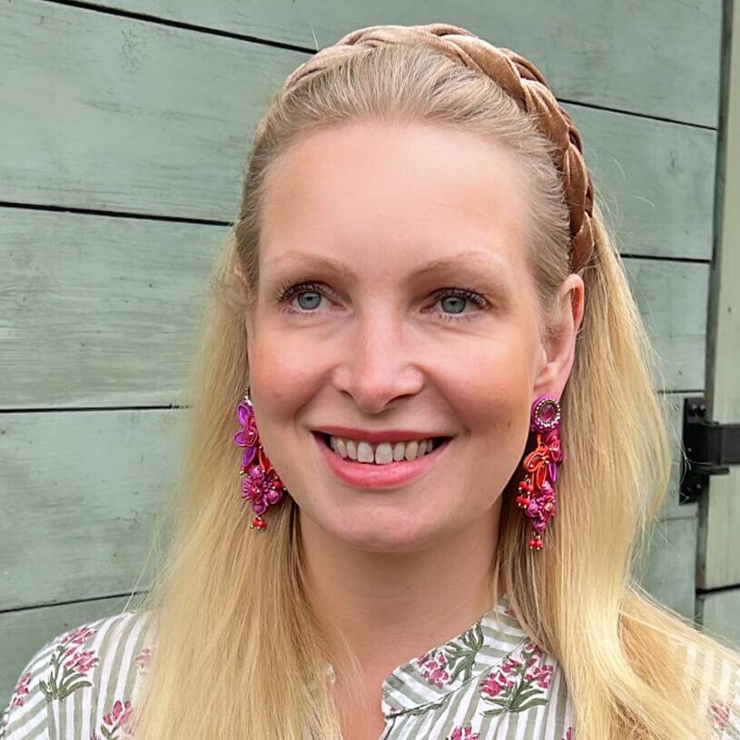 SchwesterSchwester Große Soutache-Ohrringe in Pink, Orange und Violett Outlet