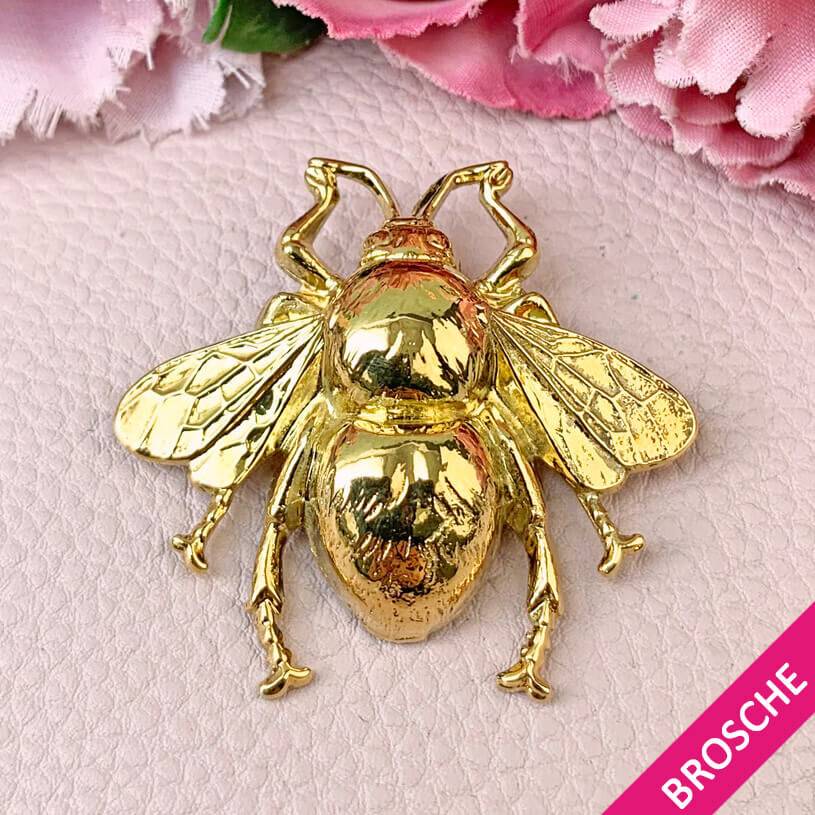 SchwesterSchwester Vergoldete Hummel-Brosche von AmuseToi Discount Store für neue Produkte