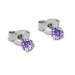 Silberdream SilberDream Ohrstecker 3er Zirkonia weiß, lila, rosa 925 Silber Ohrring SDS808 Vierteljährliche Förderung