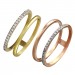 Silberdream GoldDream Gold Doppel Ring Zirkonia weiß Gr.58 333er Gelbgold GDR505Y58 Osterangebot