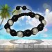 Silberdream SilberDream Shamballa Armband Stein schwarz / silber SDA913 Kauf eins, bekomm eins gratis