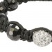 Silberdream SilberDream Shamballa Armband schwarz 925 Sterling Silber Kugel SDA032 Tiefpreis
