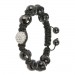 Silberdream SilberDream Shamballa Armband schwarz 925 Sterling Silber Kugel SDA032 Tiefpreis