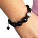 Silberdream SilberDream Shamballa Armband schwarz 925 Sterling Silber Kugel SDA032 Tiefpreis