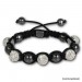 Silberdream Glitzerkugel weiß für Sterlinx London Shamballa Armband SHB00W Auslauf