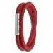 Silberdream SilberDream Leder Armband doppelt 40cm fuchsia Edelstahlverschluss LAB0840 Exklusivangebot