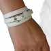 Silberdream SilberDream Lederarmband weiß unisex Leder Armband LAC560W Neueste Stile