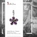 Silberdream SilberDream 925 Charm Blume lila Armband Ketten Anhänger FC4116 Muttertagsangebot
