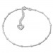 Silberdream SilberDream Fußkette Herz offen 26cm 925 Sterling Silber SDF2096 Vatertagsangebot
