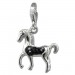 Silberdream SilberDream Glitzer Charm Pferd schwarz Zirkonia Kristalle Anhänger GSC570S Super Sparpreis