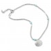 Silberdream SilberDream Fußkette Muschel hellblau 25cm 925 Sterling Silber SDF5245H im Angebot