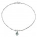 Silberdream SilberDream Fußkette Herz 23cm Zirkonia hellblau Silber SDF2023H Rabatt