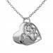 Silberdream SilberDream Kette Doppel Herz 925 Sterling Silber 45cm SDK8007J 50% Rabatt mit kostenlosem Versand