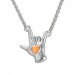 Silberdream SilberDream Collier Kette Handzeichen -Ich liebe dich- 925 Silber 46cm SDK50844E Rabatt