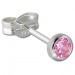 Silberdream SilberDream Ohrringe Zirkonia rosa 3mm 925 Silber Ohrstecker SDO5533A Saisonschlussverkauf