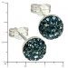 Silberdream SilberDream Ohrstecker Halbkugel blau 925er Glitzer Kristalle GSO217B Jubiläumsangebot